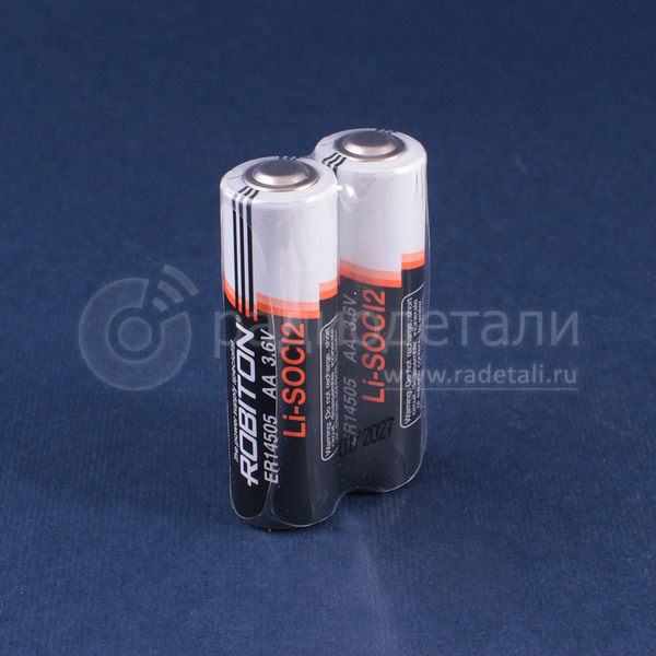 Батарейка AA 3.6V ER14505 (2400mAh) Robiton (без выводов) (Li-SOCl2)