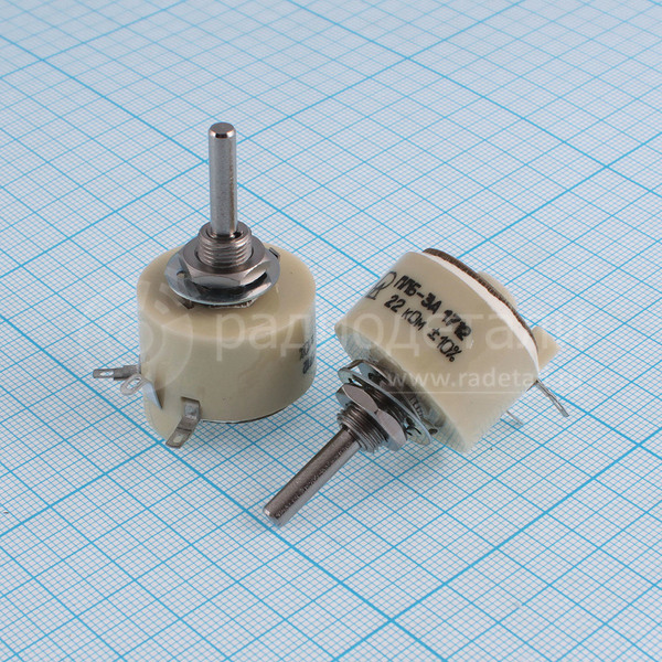 Резистор переменный 22 кОм 3 Вт 10% ППБ-3А 92г.