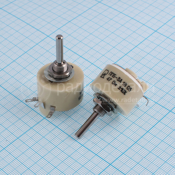 Резистор переменный 47 Ом 3 Вт 10% ППБ-3А 1996г.