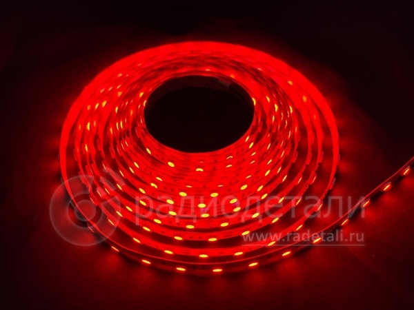 Светодиодная лента Красный свет SMD5050 60Led/m 12V 14.4W/m 95Lm/m 120гр. IP20 RT 2-5000 Arlight 1 метр