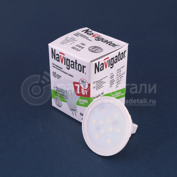 Светодиодная лампа GU5.3 220V 7W 6500K Navigator NLL- MR16-7-230-6.5K 94246