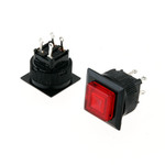 Кнопка OFF-(ON), RWD-313, 250V/1A, подсветка LED, без фиксации, 4 контакта, под отв.Ø16мм, 12.014
