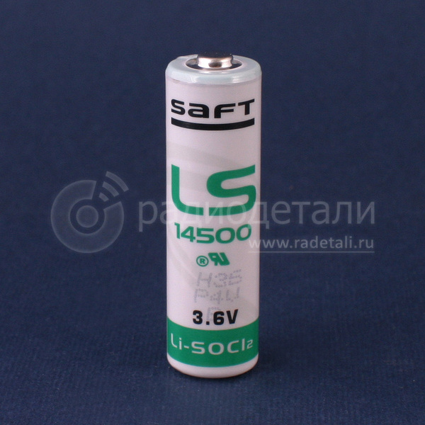 Батарейка AA 3.6V LS14500 (2600mAh) Saft LS (без выводов) (Li-SOCl2)