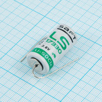 Батарейка 2/3A 3.6V Lithium LS17330 (2100mAh) Saft (с выводами) D=17mm (Li-SOCl2)