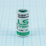 Элемент питания 2/3A 3.6V Lithium LS17330 (2100mAh) Saft (без выводов) D=17mm (Li-SOCl2)