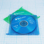 Диск CD-R Verbatim 700Mb DL 52x Slim Color 43308