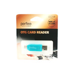 Карт-ридер PERFEO Card Reader OTG, SD/MMc+Micro SD+MS+M2, USB 2.0/micro USB, PF-VI-O0004