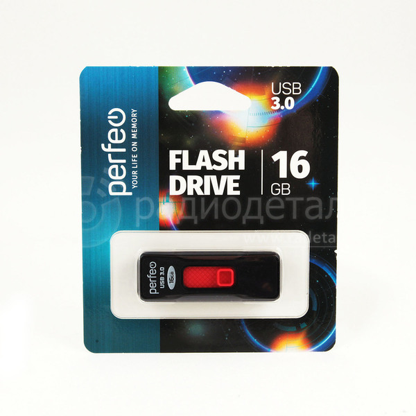Флеш- накопитель USB 3.0 16 Gb Perfeo S05 Black USB 3.0