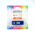 Флеш- накопитель USB 2.0 4Gb Perfeo S03 Blue