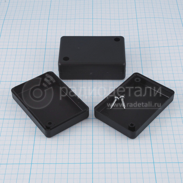 Корпус 65,5х 45,5х21,6 мм, пластик, черный BOX-KA08