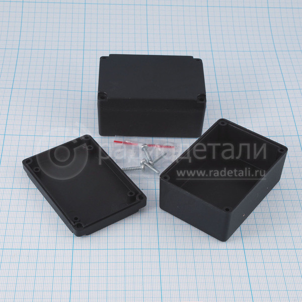 Корпус 72х50х35 мм, пластик, черный BOX-G027N
