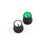 Ручка AG3 к переменным резисторам на вал 6 мм Зеленая/Белая