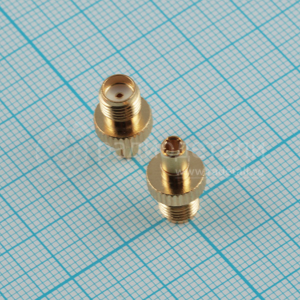 Переходник TS9 штекер - SMA гнездо, Ni/Gold pin 16.02А
