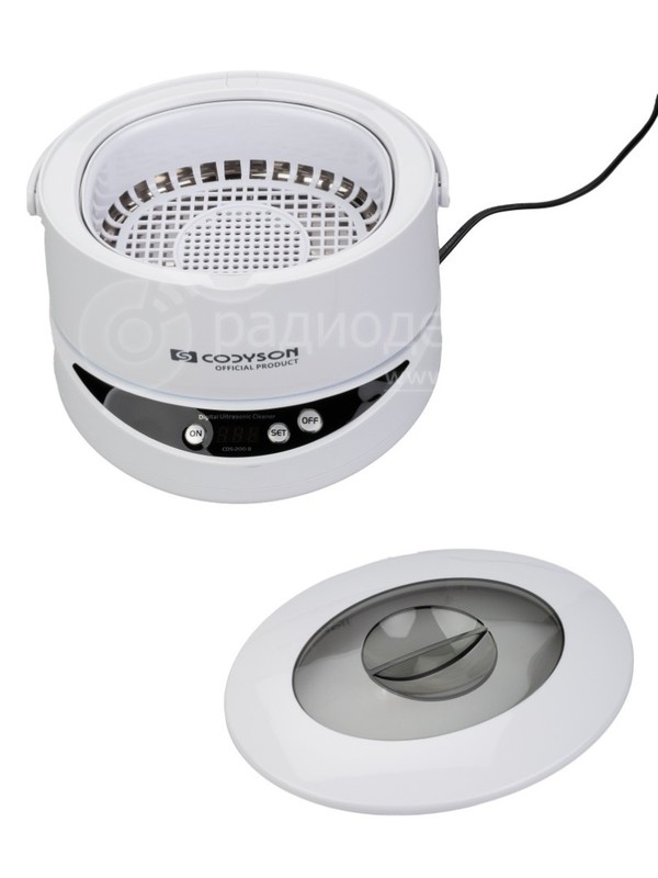 Ультразвуковая ванна CODYSON CDS-200B 42 кГц, 50 Вт, габариты 200х195х150мм, объем 0.75л, таймер 5 режимов