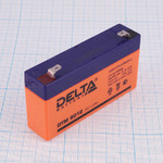 Аккумулятор свинцово-кислотный 6 В, 1,2Ач (ШхВхТ,96х52х24мм) DTM 6012 AGM DELTA