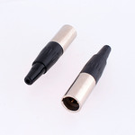 1.424 Штекер mini XLR 3-pin на кабель, Ni/Pl
