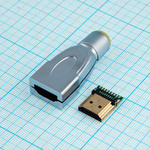 1.408 Штекер HDMI на кабель Ø9-9.5мм, под пайку PREMIER 5-897 GM