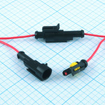 Комплект авторазъемов DC 1-pin c проводами (влагозащищенный)
