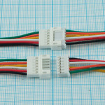 Комплект разъемов DC 6-pin c проводами шаг 2,0 мм JST