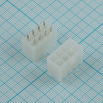 Разъем 8-pin Mini-Fit MF-2x4 S штекер на плату шаг 4,2мм без ушей