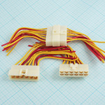 Комплект авторазъемов DC 12-pin 6.3мм c проводами (с защелкой)