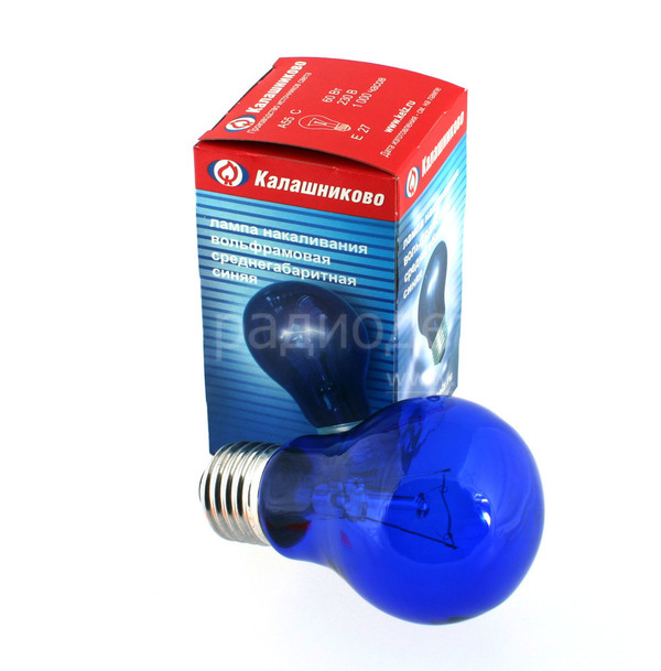 Лампа Синяя БС 60 Вт E27 Favor