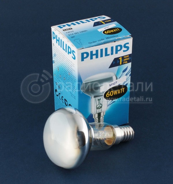 Лампа PHILIPS R50 60W E14 Spotline