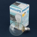 Лампа PHILIPS P45 CL 40W 230V E14 прозрачная капля