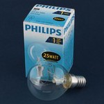 Лампа PHILIPS P45 CL 25W 230V E14 прозрачная капля