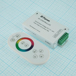 Контроллер RGB с радио-ПДУ White 12V/24V, 18A, 7кн. + сенсорный выбор цвета LD56