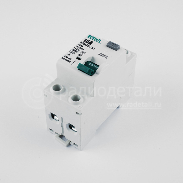 Дифференциальный автомат - Выключатель дифференциального тока 2п 16А 30mA тип A 6kA УЗО-03 14260DEK DEKraft