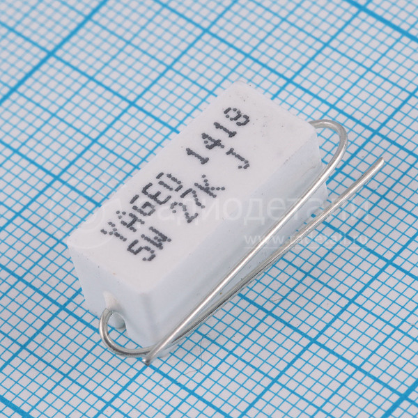 Резистор постоянный 27 кОм 5 Вт 5% SQP500JB-27K Yageo