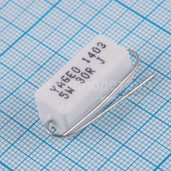Резистор постоянный 30 Ом 5 Вт 5% SQP500JB-30R Yageo