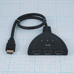HDMI шт. - переключатель 3 х HDMI гн. 0.5m OD6.0mm 5-871 PREMIER