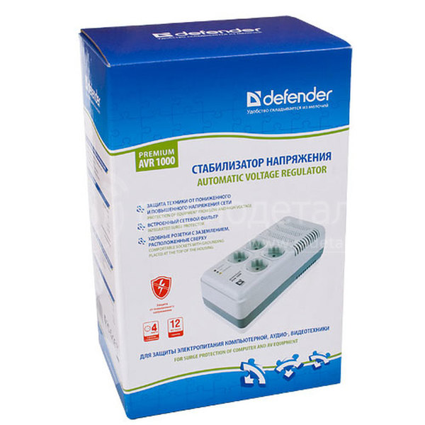 Стабилизатор-фильтр DEFENDER Premium 1000VA