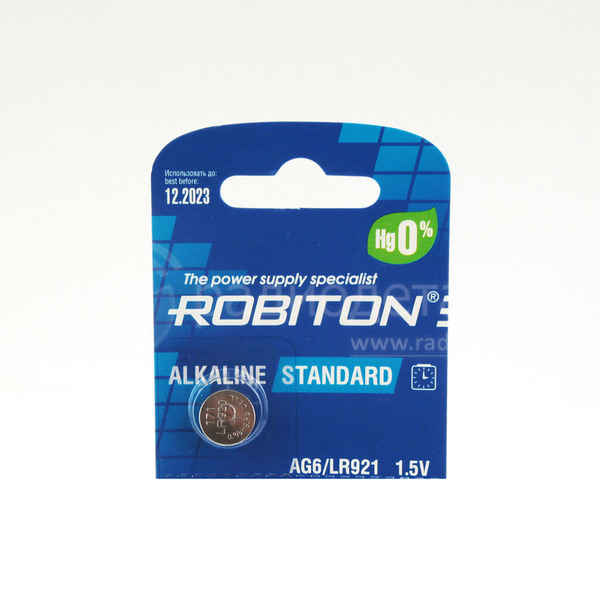 Батарейка 371 (AG6, LR921) Robiton