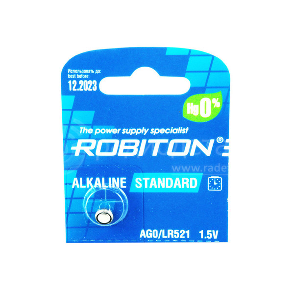 Батарейка 379 (AG0, LR521) Robiton