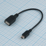USB 2.0-A гн.- mini USB шт. 0.15м OTG кабель Partner