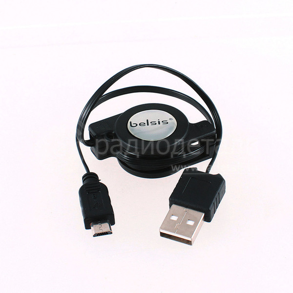 USB 2.0-A шт.- micro USB-B шт., 0.1-0.7m рулетка SPARKS SN1006