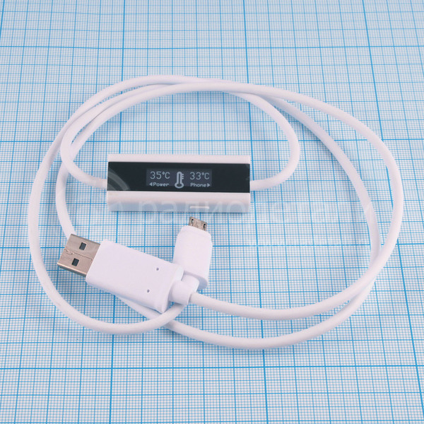 Smart USB 2.0 Aшт.- microUSB шт.1.0m, безопасная зарядка, определение емкости, температуры PSC-A2