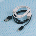 Lightning шт.- USB-А шт., 1.0m Charge&Sync Robiton P7 (белый и черный)