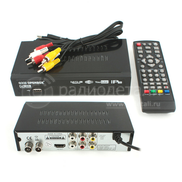 Цифровая приставка OPENBOX DVB-009, (DVBT2/DVB-C, HD) Wi-Fi, 4K HDMI, AV (3хRCA), YouTube, IPTV