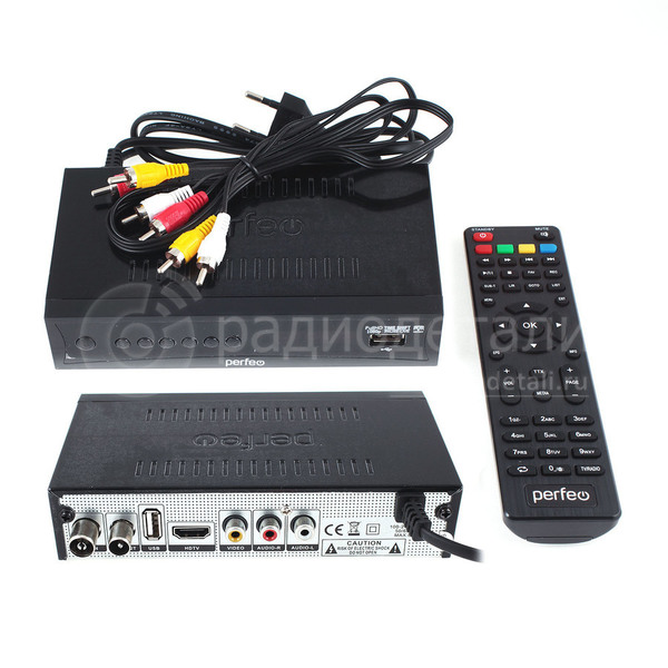 Цифровая приставка Perfeo CONSUL (стандарт DVBT2/DVB-C , HD), выход HDMI, AV (3хRCA), YTube, IPTV