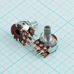 Резистор переменный 100/100 кОм, 20%, 0,125 Вт, кривая А, вал Т/20 (сдвоенный),СП3-500 еМ