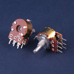 Резистор переменный 10/50 кОм, 20%, 0,125 Вт, кривая В/А, вал 3/12 (сдвоенный),СП3-400 вМ