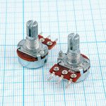 Резистор переменный 50 кОм, 20%, 0,125 Вт, линейная B, вал Т/15,СП3-500 кМ