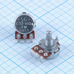 Резистор переменный 2,2 кОм, 20%, 0,125 Вт, кривая А, вал 3/12,СП3-400 аМ