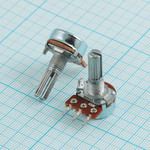 Резистор переменный 10 кОм, 20%, 0,125 Вт, логарифм. А, вал Т/20 (WH148),СП3-500 кМ