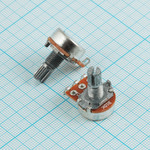 Резистор переменный 10 кОм 20% 0,125 Вт линейная B, вал 6/15мм R16K4 B10K L15KC