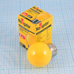 Светодиодная лампа G45 E27 220V 1W Yellow Navigator NLL-G45-1-230-Y-E27 71830